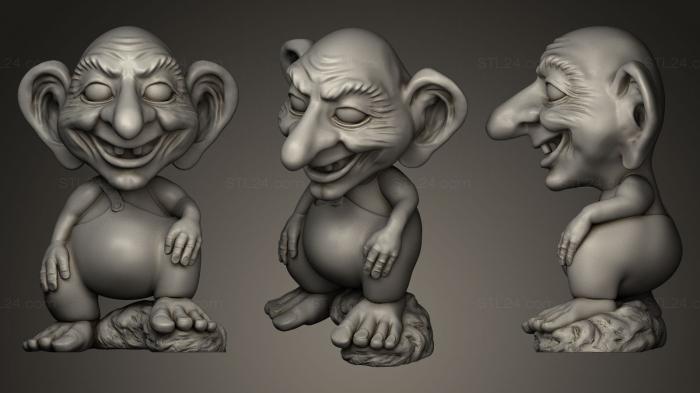 Figurines heroes, monsters and demons (Norwegian Troll, STKM_0061) 3D models for cnc